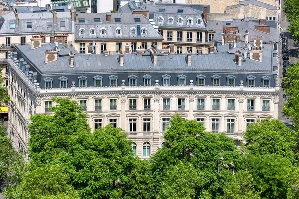 Parigi Facciate Tetti Lusso Haussmann Una Zona Attraente Della Capitale — Foto Stock
