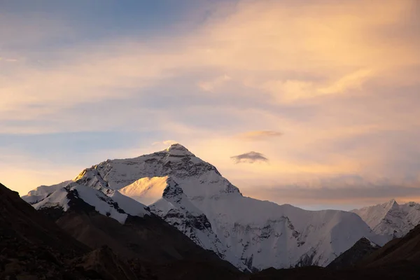 Fascinerande Utsikt Över Mount Everest Vid Solnedgången — Stockfoto