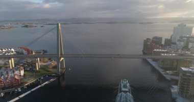 Stavanger ve Frederikshavn şehirleri, Danimarka ve Norveç arasındaki sınırın insansız hava aracı görüntüleri.