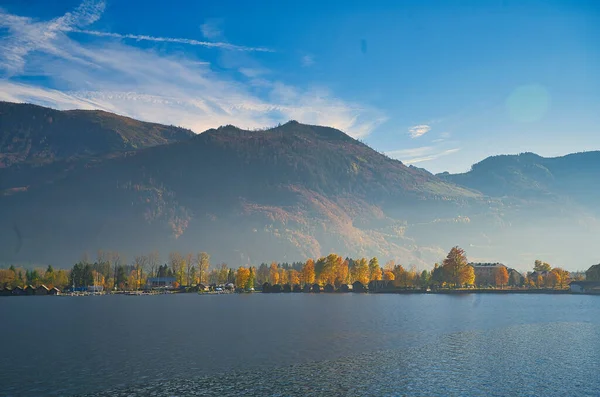 Beautiful View Lake Traunsee Salzkammergut Area Upper Austria — Stock Photo, Image