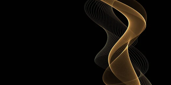 Beautiful Abstract Golden Waves Background. Template Design