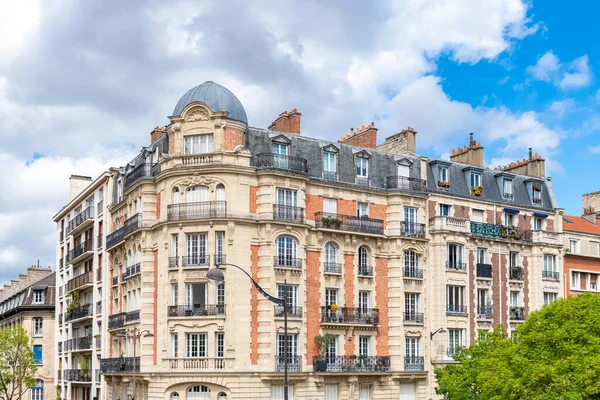 Paris Beaux Bâtiments Vue Depuis Coulee Verte Rene Dumont Dans — Photo