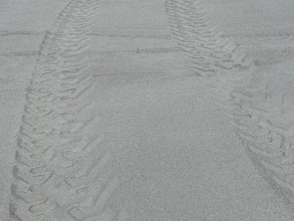 Augusta Usa Ίχνη Ελαστικών Γκρι Άμμο Εξωτερικούς Χώρους — Φωτογραφία Αρχείου