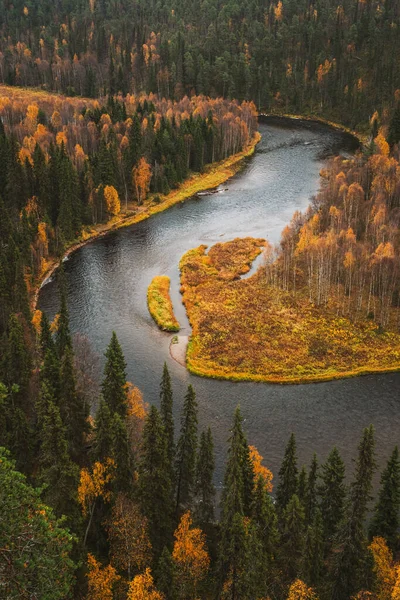 Rivier Stroomt Langzaam Door Het Oulanka National Park Fins Laplan — Stockfoto