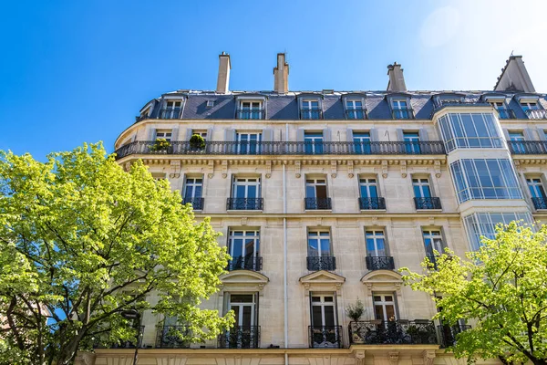 Paris Belos Edifícios 16Th Arrondissement Rue Ranelagh Bairro Luxo — Fotografia de Stock