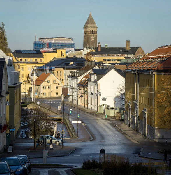 Μια Όμορφη Θέα Της Norrkoping City Street Στη Σουηδία — Φωτογραφία Αρχείου