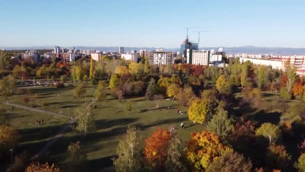 Une Séquence Drone Parc Ville Étudiante Sofia Bulgarie — Video
