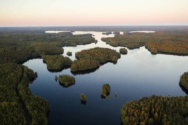 Finnish Lakeside Scenery Air — Stock Photo, Image