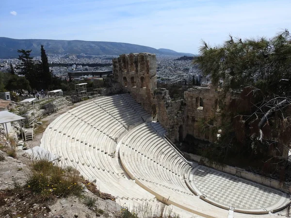 Prachtig Uitzicht Odeon Van Herodes Atticus Theater Athene Griekenland — Stockfoto