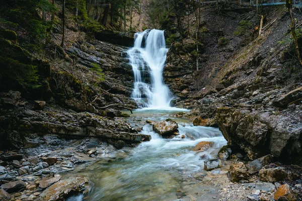 Водопад Дженбах Бад Фейльнбахе Бавария Германия — стоковое фото