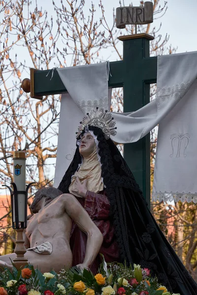 Procession Semaine Sainte Dans Ville Astorga Espagne — Photo