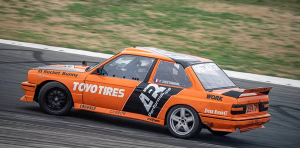 Orange Bmw E30 Wettbewerb Bereit Für Drift — Stockfoto