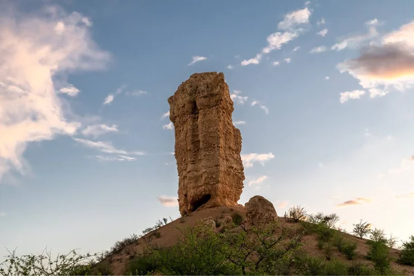 Namibia Krajobraz Damaraland Słynna Skała Vingerklip — Zdjęcie stockowe