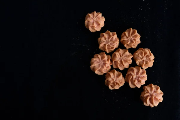 Sebuah Gambar Gambar Top Kue Oranye Disusun Dengan Indah Dan — Stok Foto