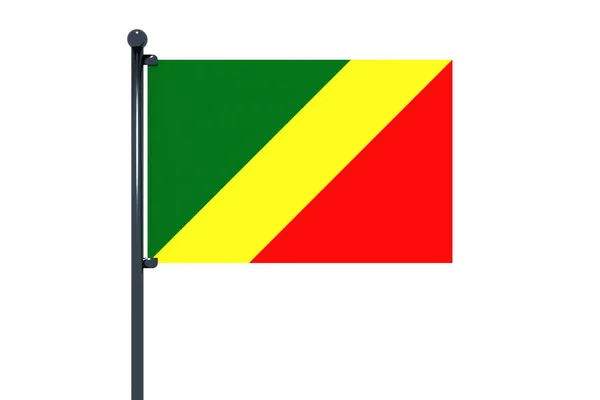 Ilustrace Vlajky Konga Izolovaná Bílém Pozadí — Stock fotografie