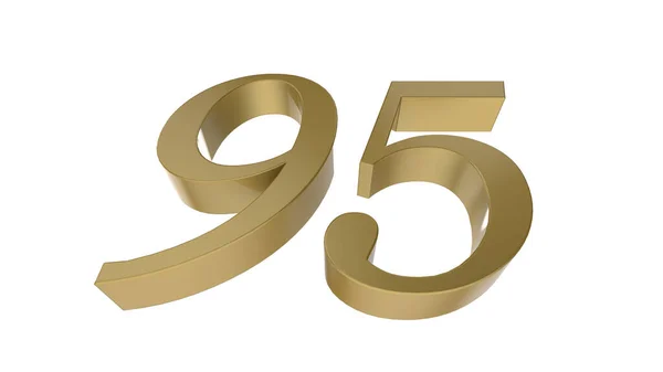 Número Oro Dígitos Metal Renderizado Ilustración —  Fotos de Stock