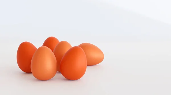 Sebuah Ilustrasi Telur Pada Latar Belakang Putih — Stok Foto
