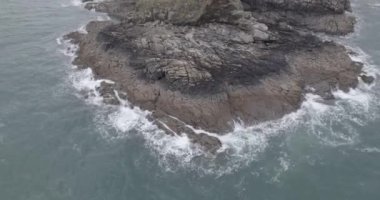 Brittany, Fransa 'daki kayalık kıyı manzarası