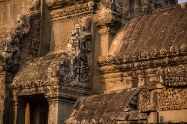 Güzel, eski bir tapınağın yakın çekimi.