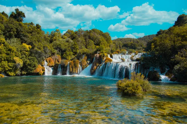 Mesmerizing Scenery Waterfall Forest Croatia — Stock Photo, Image