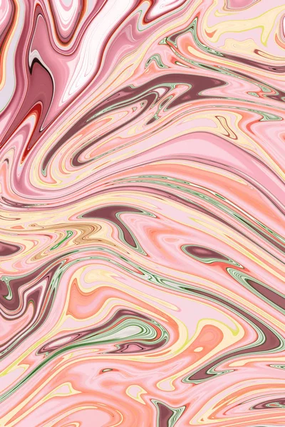 波状のカラフルな創造的なアクリル絵具の抽象的なデザイン — ストック写真