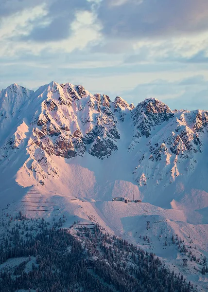 Сніжний Гірський Пейзаж Нордкетта Австрія Тіроль Інсбрук — стокове фото