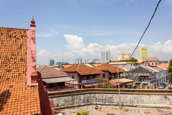 Melaka Malaisie Octobre 2012 Vue Aérienne Des Anciennes Maisons Toit — Photo