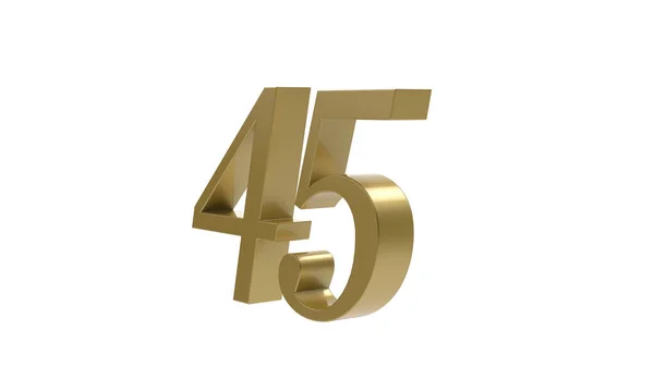 Gold Number Illustration Render — Stock Photo, Image