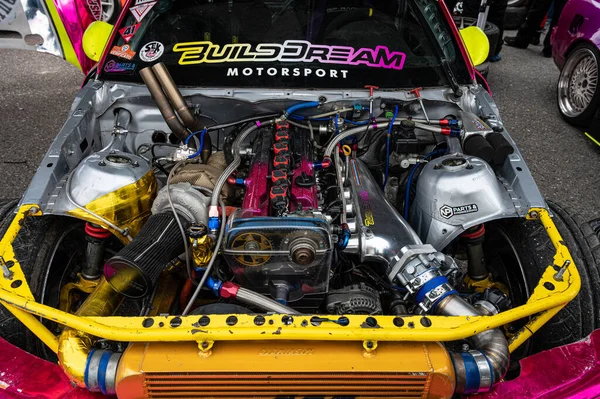 Engine Highly Modified Bmw E46 Drift Competition — Stock Photo, Image