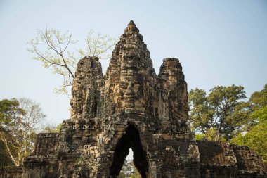 Güzel, eski bir tapınağın yakın çekimi.