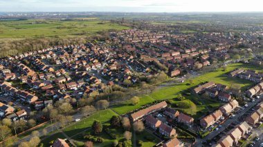 Gündüz vakti İngiltere 'deki South Shields kasabasının güzel bir manzarası.