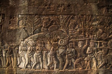 Güzel, eski bir tapınağın yakın çekimi.