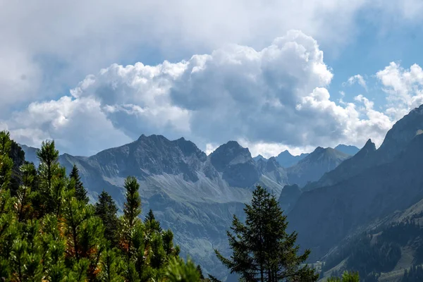 Mesmerizing View Beautiful Allgau Alps Cloudy Day — Stock Photo, Image