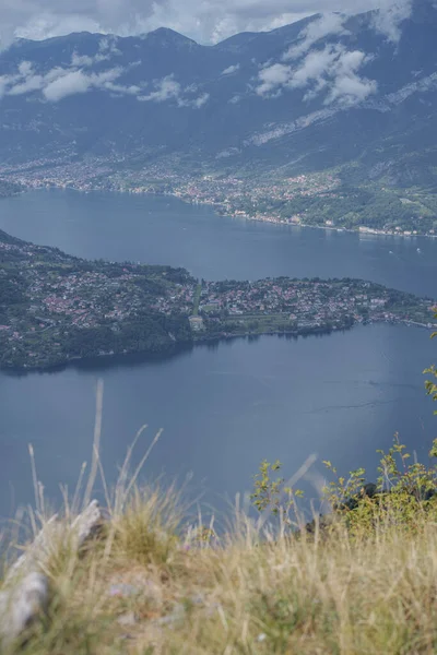 Αεροφωτογραφία Του Μπελάτζιο Στη Λίμνη Κόμο Της Ιταλίας Από Γύρω — Φωτογραφία Αρχείου