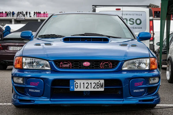 Eine Frontansicht Des Blauen Subaru Impreza Sti Mk1 Der Ersten — Stockfoto