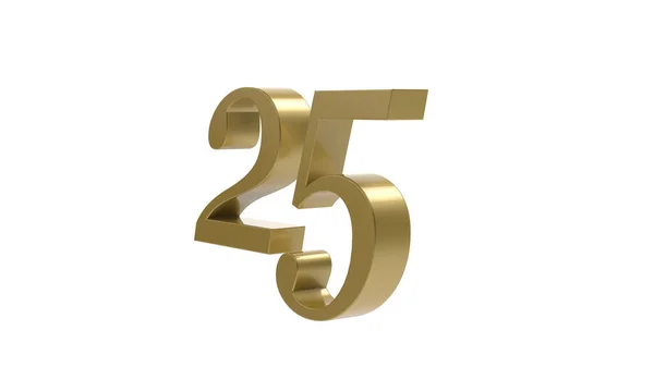 Gold Number Illustration Render — Stock Photo, Image