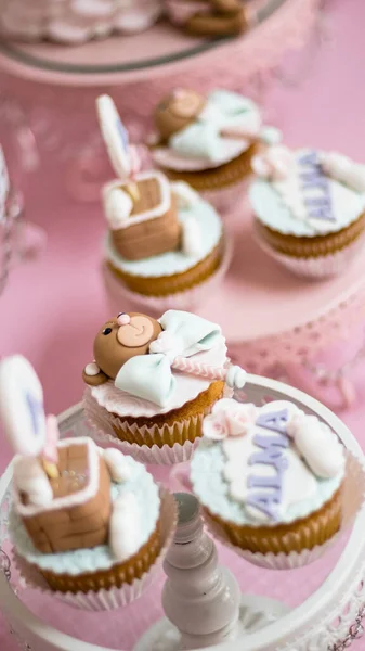 Een Close Van Koekjes Voor Babyshower — Stockfoto