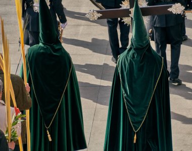 İspanya 'nın Astorga şehrindeki Kutsal Hafta Geçit Töreni