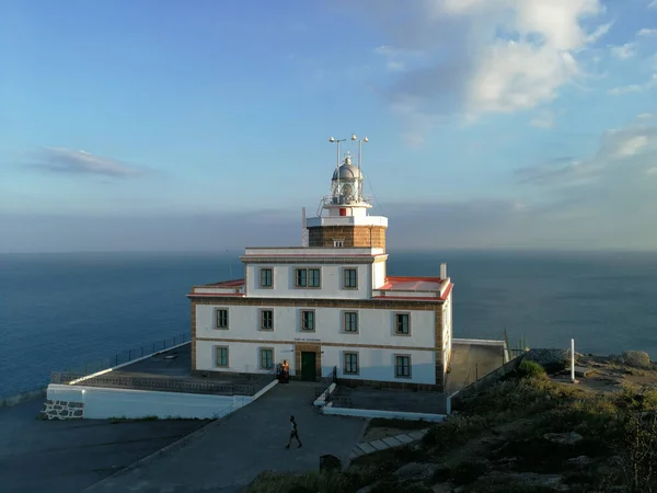 Aerial View Faro Fisterra Lighthouse Northwestern Coast Galicia Spain — Stock Photo, Image