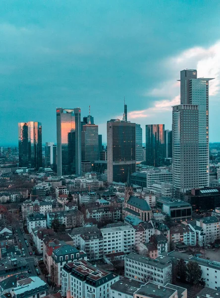 Портрет Городского Пейзажа Франкфурта Майне Германии — стоковое фото
