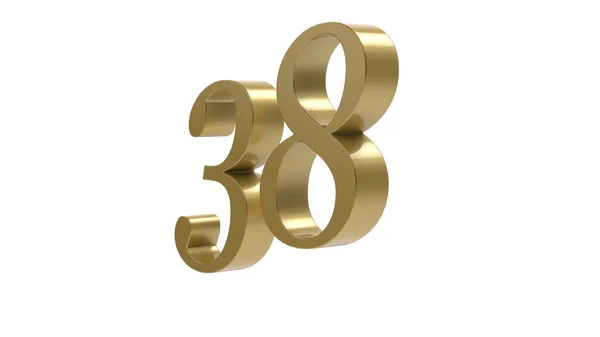 Gold Number Illustration Render — Stock Photo, Image