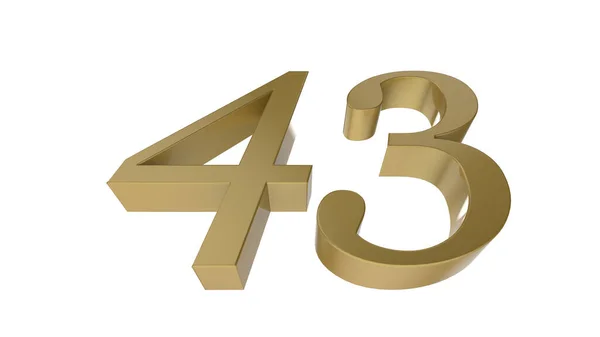 金43番3Dイラストレンダリング — ストック写真
