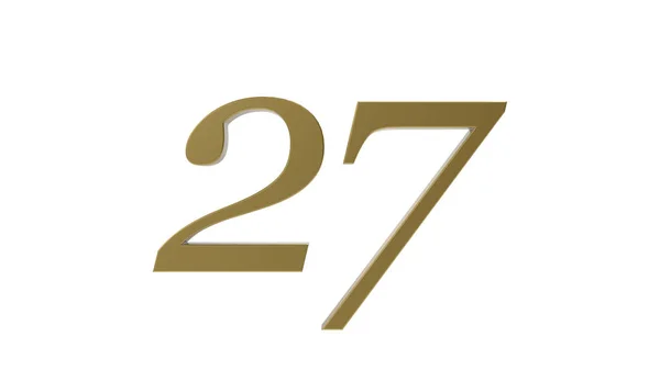 Gold Number Illustration Render — Stock Photo, Image