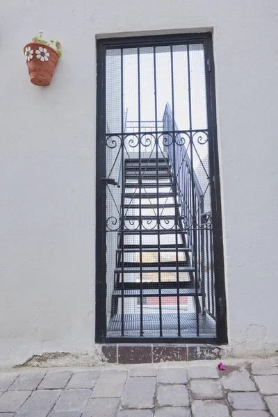 View Staircase House Street Mojacar Spain — Stock Photo, Image