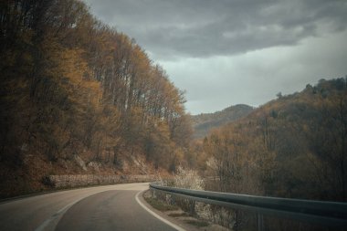 Ormanda güzel bir yol manzarası..