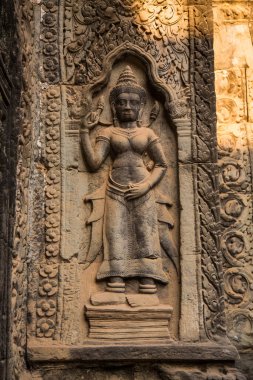 Güzel, eski bir tapınağın yakın çekimi.