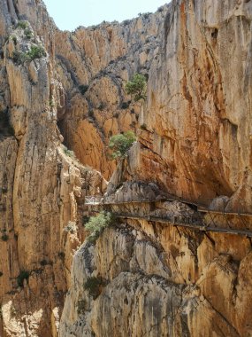 Gündüz yüksek uçurumların dikey görüntüsü