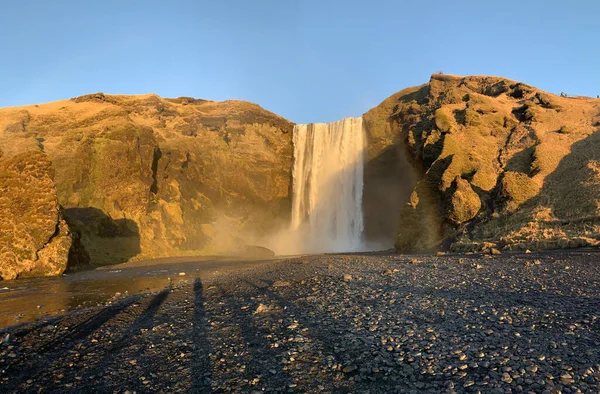 冰岛Skogafoss瀑布的美丽景色 — 图库照片