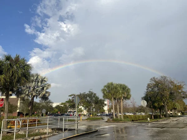 Beautiful Shot Rainbow Sky Rain — Stock Photo, Image