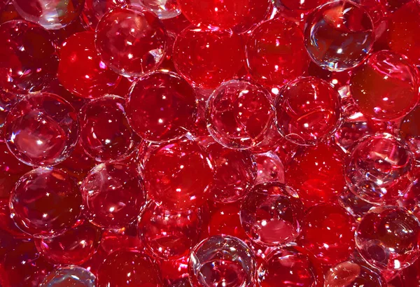 Close Many Red Crystal Balls — Stock Photo, Image